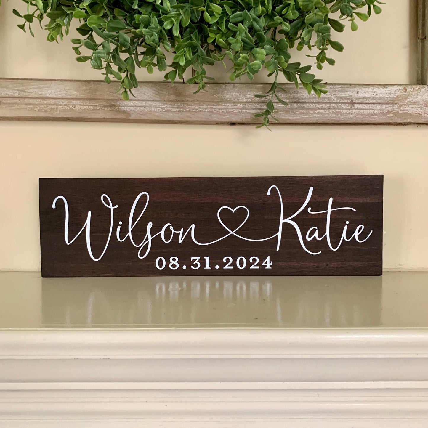 Save the Date Sign, Wedding Announcement Sign, Engagement Photo Prop, Rustic Wedding Decor