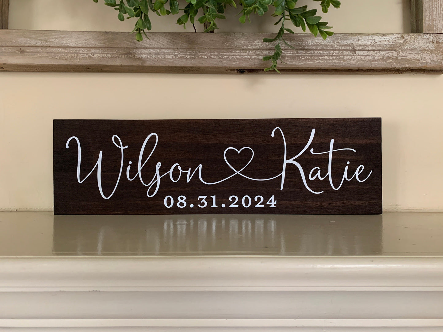 Save the Date Sign, Wedding Announcement Sign, Engagement Photo Prop, Rustic Wedding Decor