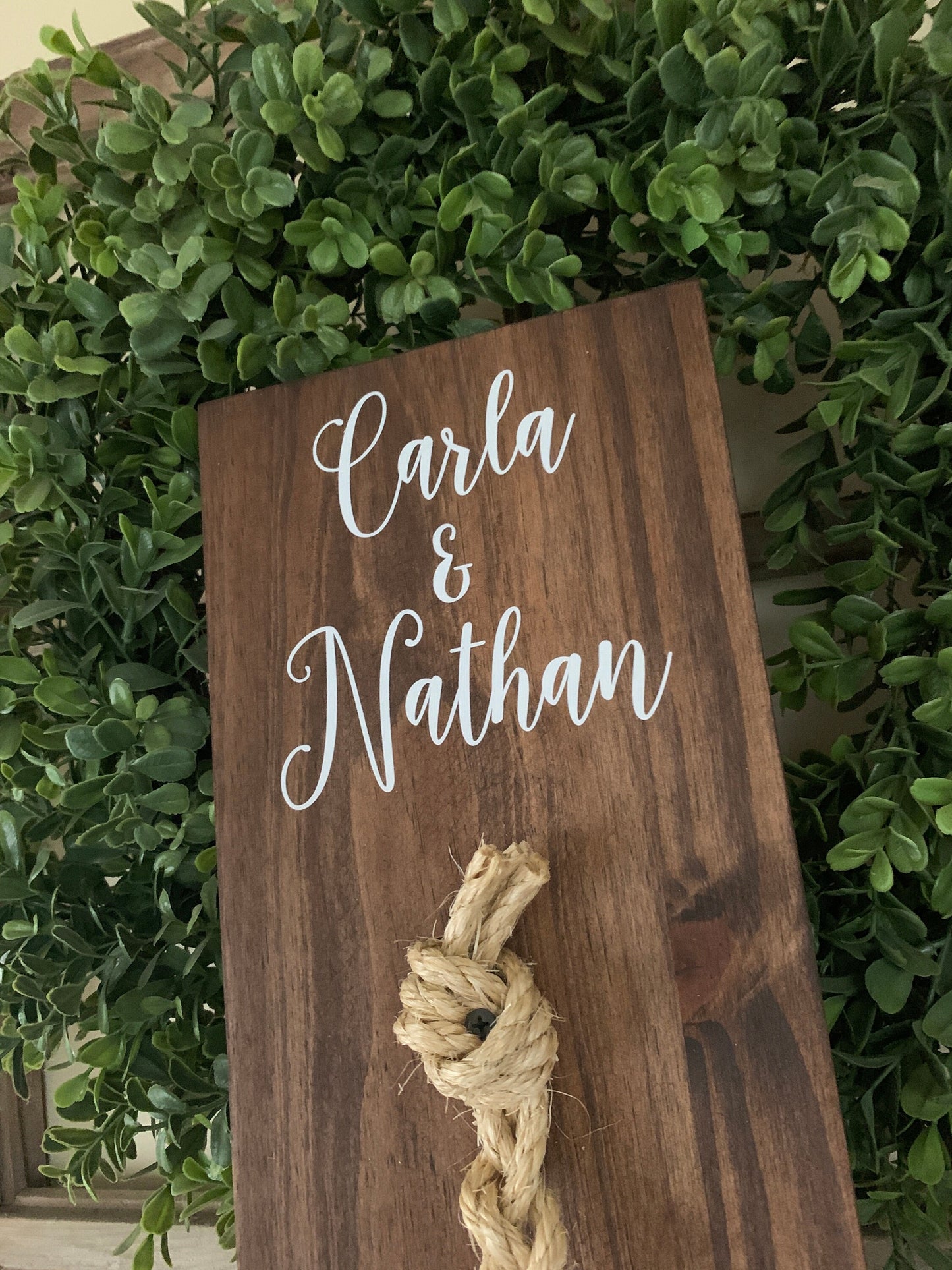 A Cord Of Three Strands Wedding Sign, Rustic Wedding Gift