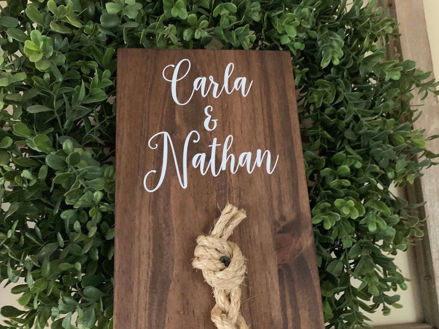 A Cord Of Three Strands Wedding Sign, Rustic Wedding Gift