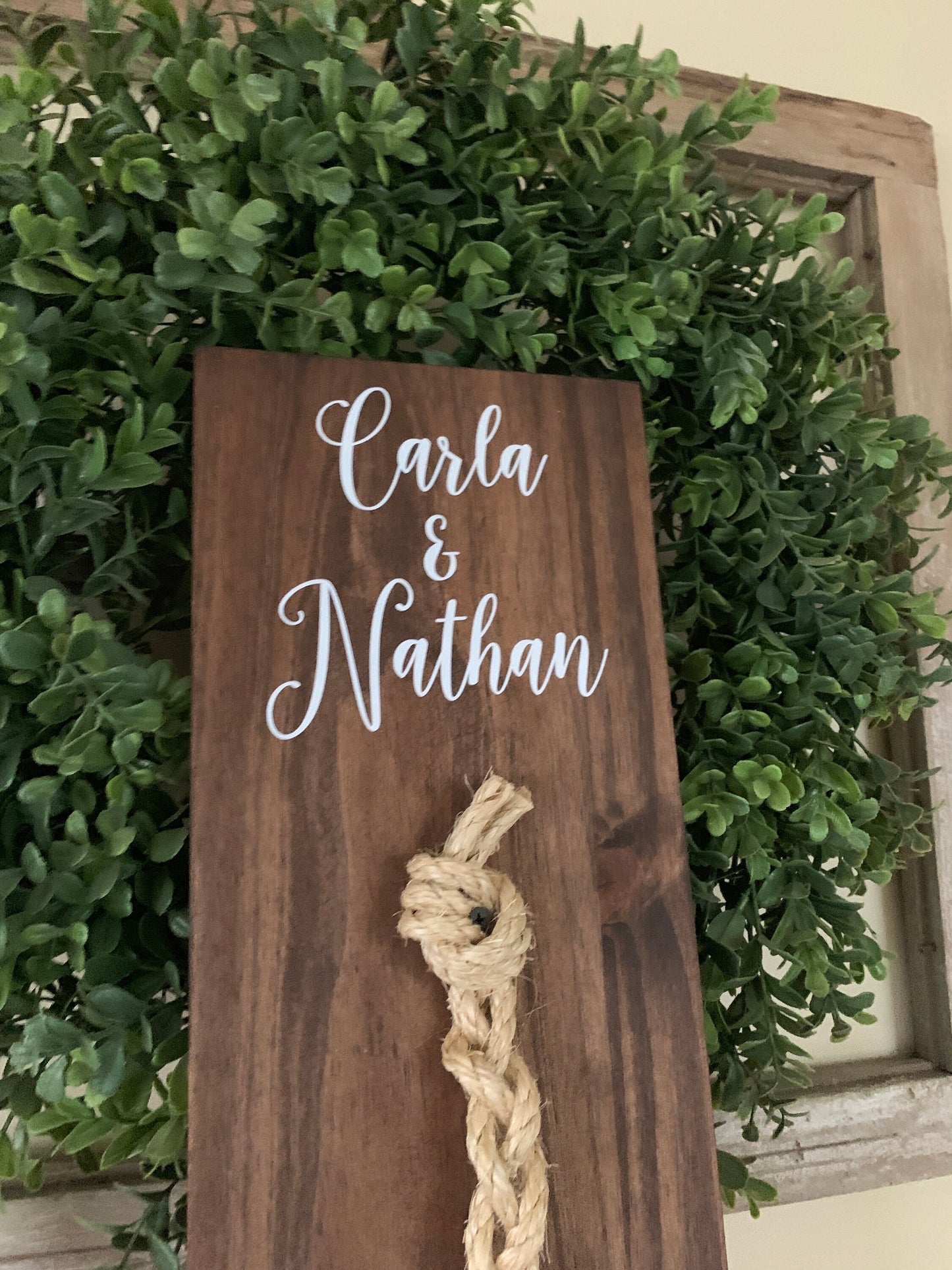 A Cord Of Three Strands Wedding Sign, Rustic Wedding Gift