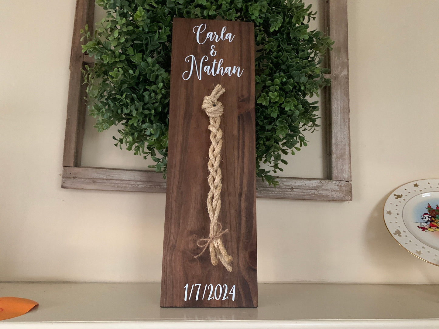 A Cord Of Three Strands Wedding Sign, Rustic Wedding Gift