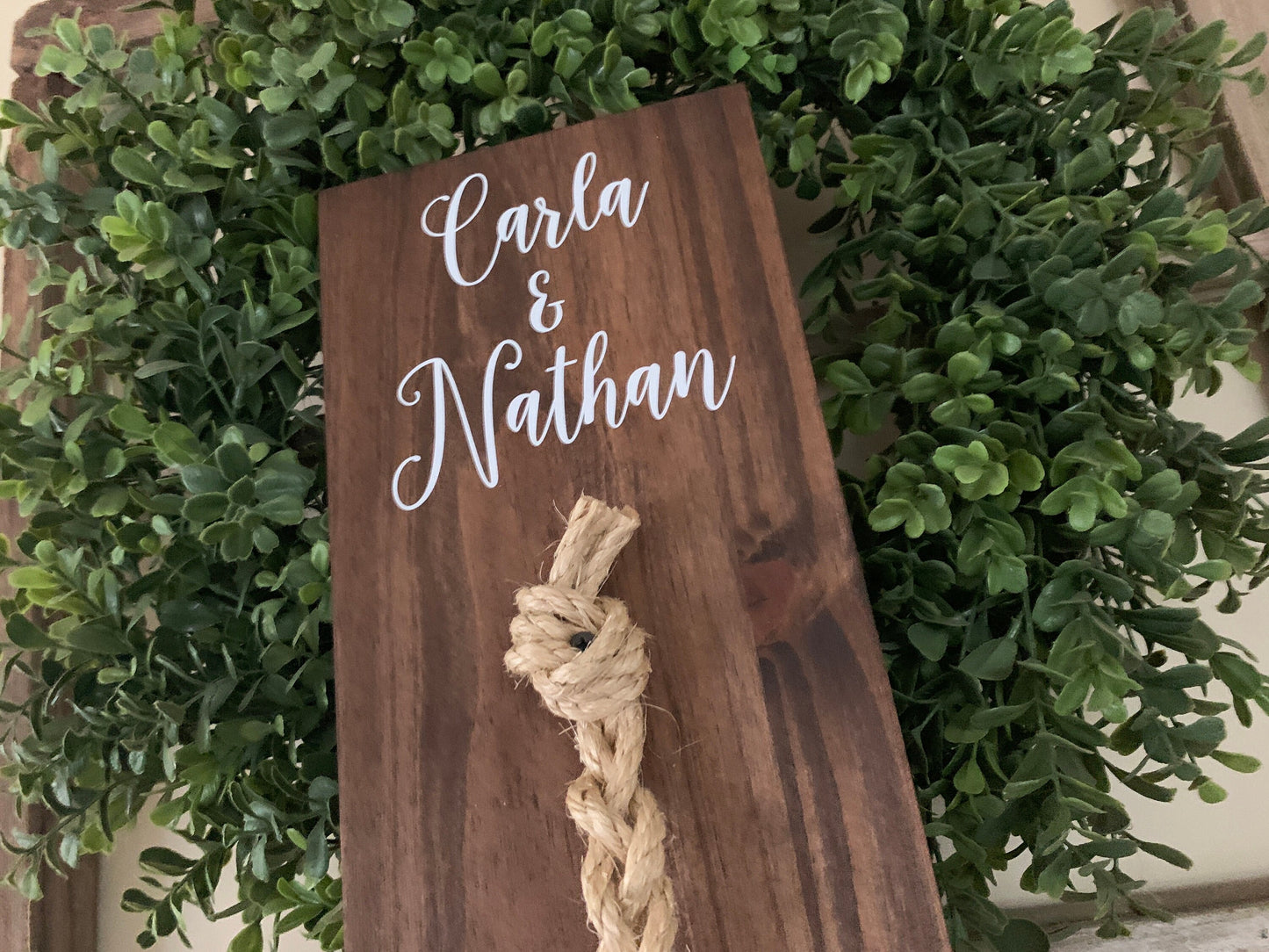 A Cord Of Three Strands Wedding Sign, Rustic Wedding Gift