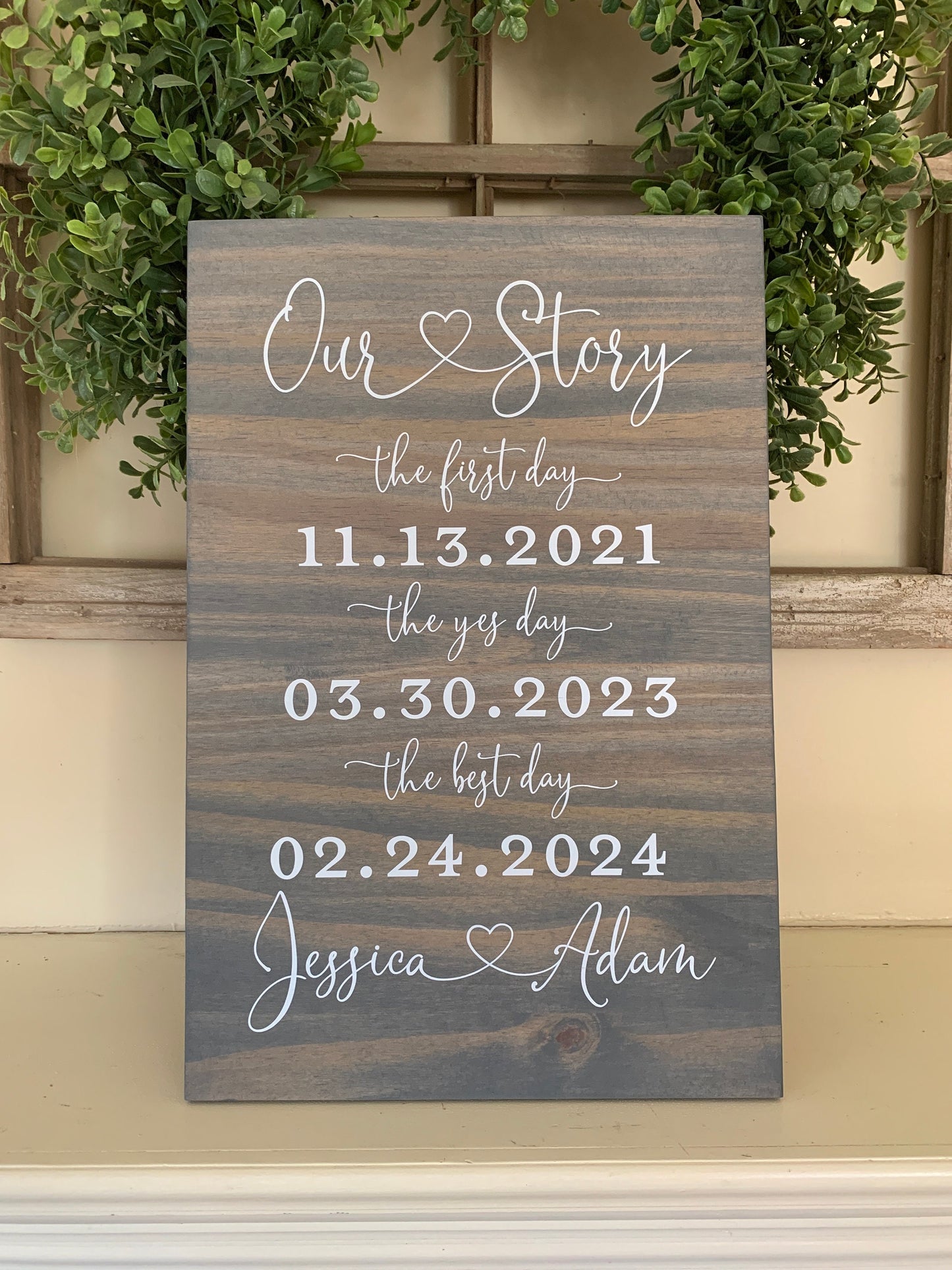 First Day Best Day Yes Day Sign, Bridal Shower Gift, Wedding Keepsake