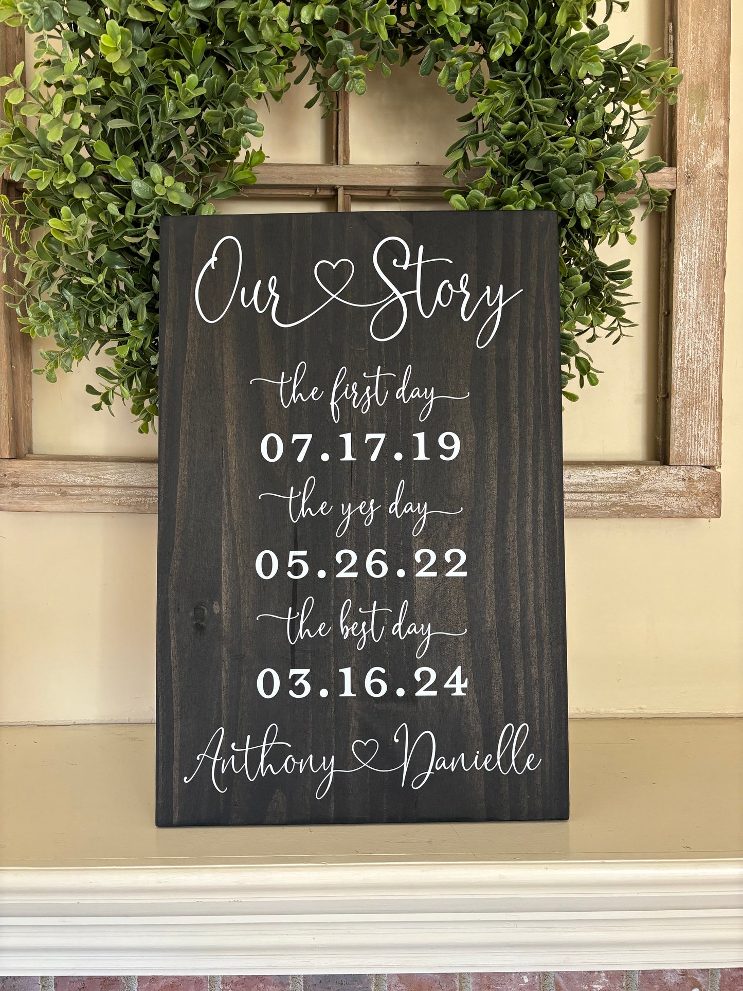 First Day Best Day Yes Day Sign, Bridal Shower Gift, Wedding Keepsake