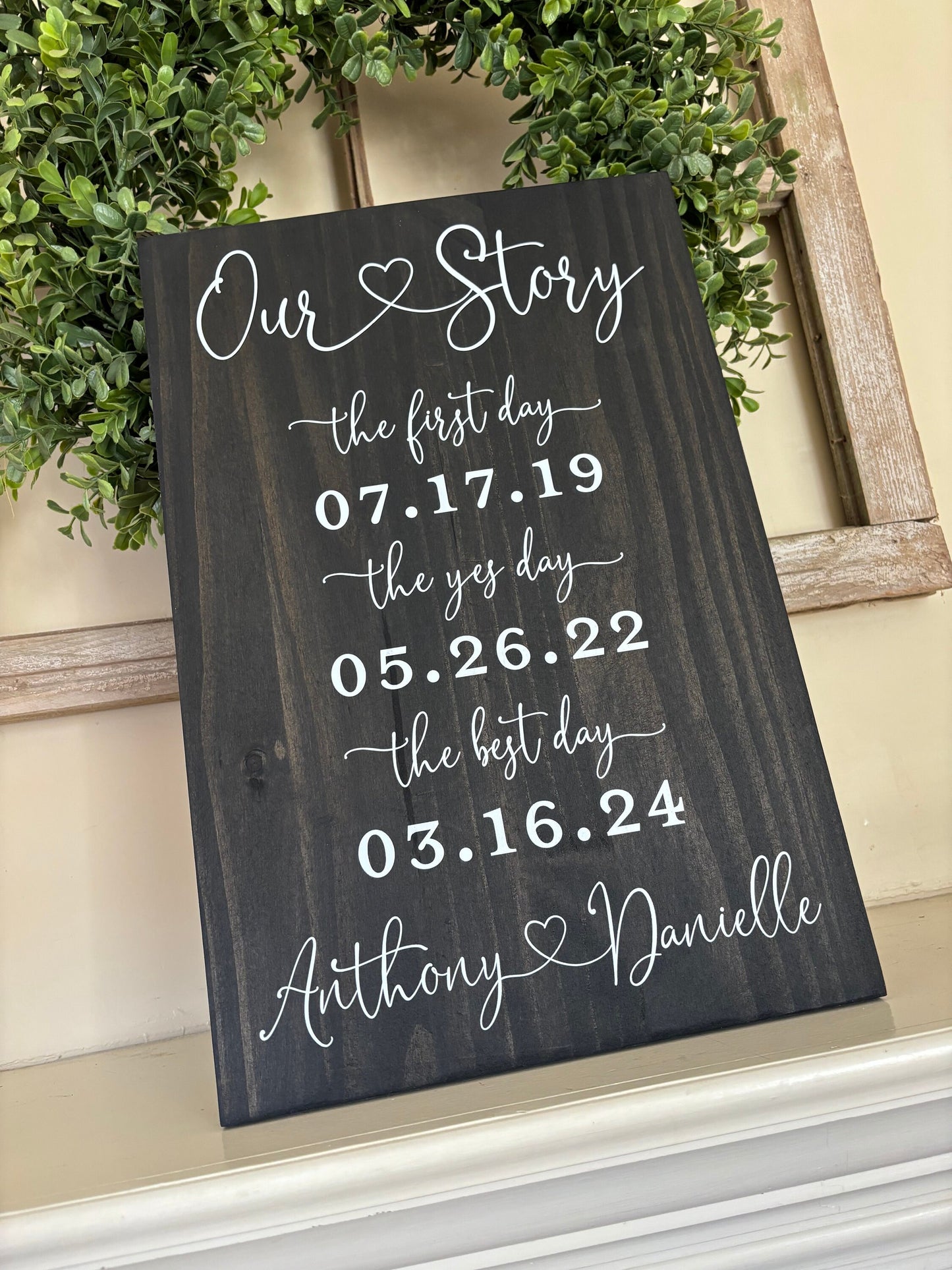 First Day Best Day Yes Day Sign, Bridal Shower Gift, Wedding Keepsake