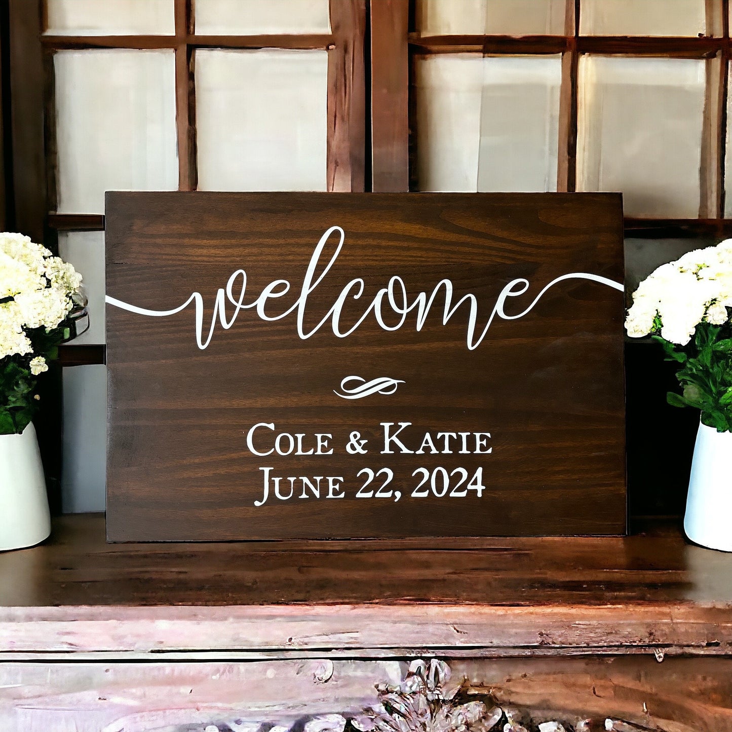 Wedding Welcome Sign, Personalized Wood Sign, Rustic Wedding Decor